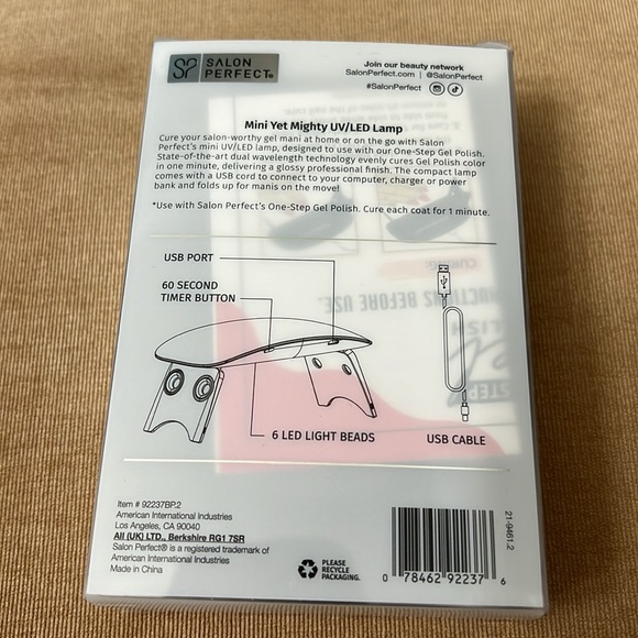 Salon Perfect UV/LED Gel Lamp + 5 Salon Gel Effect in One Step Pillow Talk - Picture 5 of 5